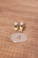 White Shell & Stone Stud Earrings-Stud Earrings-Rae Collective, Women's Online Fashion Boutique Located in Phoenix, Arizona (Scottsdale Area)