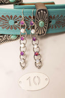 Sterling Silver Six Stone Cascading Earrings-Drop Earrings-Rae Collective, Women's Online Fashion Boutique Located in Phoenix, Arizona (Scottsdale Area)