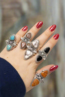 Peacekeeper Stone Ring-Statement Rings-Rae Collective, Women's Online Fashion Boutique Located in Phoenix, Arizona (Scottsdale Area)