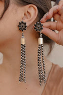 Luxe Desert Pearl & Tassel Earrings-Pearl Necklaces-Rae Collective, Women's Online Fashion Boutique Located in Phoenix, Arizona (Scottsdale Area)