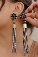 Luxe Desert Pearl & Tassel Earrings-Pearl Necklaces-Krush Kandy, Women's Online Fashion Boutique Located in Phoenix, Arizona (Scottsdale Area)