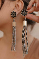 Luxe Desert Pearl & Tassel Earrings-Pearl Necklaces-Rae Collective, Women's Online Fashion Boutique Located in Phoenix, Arizona (Scottsdale Area)