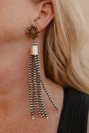 Luxe Desert Pearl & Tassel Earrings-Pearl Necklaces-Rae Collective, Women's Online Fashion Boutique Located in Phoenix, Arizona (Scottsdale Area)