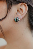 Checkered Studded Stud Earrings-Stud Earrings-Rae Collective, Women's Online Fashion Boutique Located in Phoenix, Arizona (Scottsdale Area)
