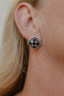 Checkered Studded Stud Earrings-Stud Earrings-Rae Collective, Women's Online Fashion Boutique Located in Phoenix, Arizona (Scottsdale Area)