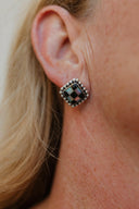 Checkered Studded Stud Earrings-Stud Earrings-Rae Collective, Women's Online Fashion Boutique Located in Phoenix, Arizona (Scottsdale Area)