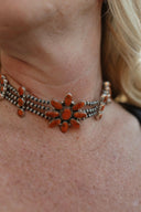 Desert Pearl Stone Choker-Squash Blossom Necklaces-Rae Collective, Women's Online Fashion Boutique Located in Phoenix, Arizona (Scottsdale Area)