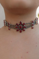 Desert Pearl Stone Choker-Squash Blossom Necklaces-Rae Collective, Women's Online Fashion Boutique Located in Phoenix, Arizona (Scottsdale Area)