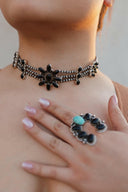 Desert Pearl Stone Choker-Squash Blossom Necklaces-Rae Collective, Women's Online Fashion Boutique Located in Phoenix, Arizona (Scottsdale Area)
