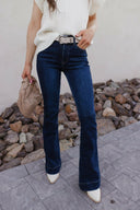Kancan Deep River Slim Flare Jeans-Jeans-Krush Kandy, Women's Online Fashion Boutique Located in Phoenix, Arizona (Scottsdale Area)