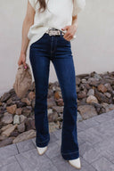 Kancan Deep River Slim Flare Jeans-Jeans-Krush Kandy, Women's Online Fashion Boutique Located in Phoenix, Arizona (Scottsdale Area)