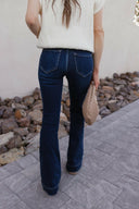 Kancan Deep River Slim Flare Jeans-Jeans-Krush Kandy, Women's Online Fashion Boutique Located in Phoenix, Arizona (Scottsdale Area)