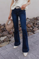 Kancan Deep River Slim Flare Jeans-Jeans-Krush Kandy, Women's Online Fashion Boutique Located in Phoenix, Arizona (Scottsdale Area)