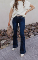 Kancan Deep River Slim Flare Jeans-Jeans-Krush Kandy, Women's Online Fashion Boutique Located in Phoenix, Arizona (Scottsdale Area)