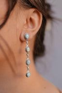 Kimberly Stone Stud Dangle Earrings-Drop Earrings-Rae Collective, Women's Online Fashion Boutique Located in Phoenix, Arizona (Scottsdale Area)
