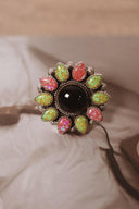 OPAL Sunflower Cluster Sterling Silver Rings-Cluster Rings-Rae Collective, Women's Online Fashion Boutique Located in Phoenix, Arizona (Scottsdale Area)