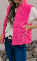 The Ridge Zip-Up Padded Corduroy Puffer Vest S-3X EXCLUSIVE-Vests-Rae Collective, Women's Online Fashion Boutique Located in Phoenix, Arizona (Scottsdale Area)