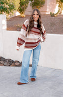 Retro Sunrise Stripe Knit Long Sleeve-Long Sleeve Tops-Krush Kandy, Women's Online Fashion Boutique Located in Phoenix, Arizona (Scottsdale Area)