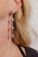 Kimberly Stone Stud Dangle Earrings-Drop Earrings-Krush Kandy, Women's Online Fashion Boutique Located in Phoenix, Arizona (Scottsdale Area)