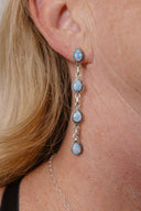 Kimberly Stone Stud Dangle Earrings-Drop Earrings-Rae Collective, Women's Online Fashion Boutique Located in Phoenix, Arizona (Scottsdale Area)