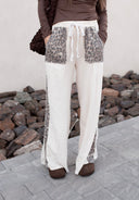 Mineral Washed Leopard Print Pocket Side Trim Pants-Pants-Krush Kandy, Women's Online Fashion Boutique Located in Phoenix, Arizona (Scottsdale Area)