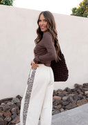 Mineral Washed Leopard Print Pocket Side Trim Pants-Pants-Krush Kandy, Women's Online Fashion Boutique Located in Phoenix, Arizona (Scottsdale Area)