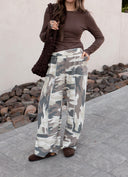 J.HER CAMO For You Cotton Wide Leg Pants-Pants-Krush Kandy, Women's Online Fashion Boutique Located in Phoenix, Arizona (Scottsdale Area)