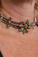 Desert Pearl Stone Choker-Squash Blossom Necklaces-Rae Collective, Women's Online Fashion Boutique Located in Phoenix, Arizona (Scottsdale Area)