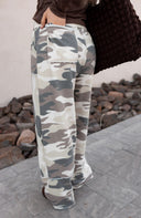J.HER CAMO For You Cotton Wide Leg Pants-Pants-Krush Kandy, Women's Online Fashion Boutique Located in Phoenix, Arizona (Scottsdale Area)