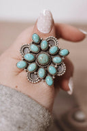 Rayleigh's Turquoise Stone Ring-Statement Rings-Rae Collective, Women's Online Fashion Boutique Located in Phoenix, Arizona (Scottsdale Area)