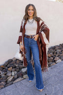 Sedona Sands Stripe Ruana Kimono-kimono-Rae Collective, Women's Online Fashion Boutique Located in Phoenix, Arizona (Scottsdale Area)