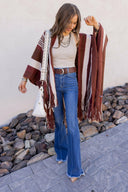 Sedona Sands Stripe Ruana Kimono-kimono-Rae Collective, Women's Online Fashion Boutique Located in Phoenix, Arizona (Scottsdale Area)