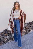 Sedona Sands Stripe Ruana Kimono-kimono-Rae Collective, Women's Online Fashion Boutique Located in Phoenix, Arizona (Scottsdale Area)