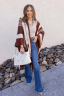 Sedona Sands Stripe Ruana Kimono-kimono-Rae Collective, Women's Online Fashion Boutique Located in Phoenix, Arizona (Scottsdale Area)