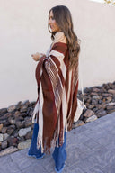 Sedona Sands Stripe Ruana Kimono-kimono-Rae Collective, Women's Online Fashion Boutique Located in Phoenix, Arizona (Scottsdale Area)