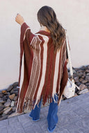 Sedona Sands Stripe Ruana Kimono-kimono-Rae Collective, Women's Online Fashion Boutique Located in Phoenix, Arizona (Scottsdale Area)