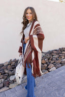 Sedona Sands Stripe Ruana Kimono-kimono-Rae Collective, Women's Online Fashion Boutique Located in Phoenix, Arizona (Scottsdale Area)