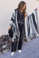Sedona Sands Stripe Ruana Kimono-kimono-Rae Collective, Women's Online Fashion Boutique Located in Phoenix, Arizona (Scottsdale Area)