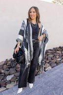 Sedona Sands Stripe Ruana Kimono-kimono-Rae Collective, Women's Online Fashion Boutique Located in Phoenix, Arizona (Scottsdale Area)