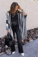 Sedona Sands Stripe Ruana Kimono-kimono-Rae Collective, Women's Online Fashion Boutique Located in Phoenix, Arizona (Scottsdale Area)