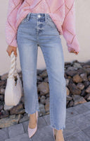Risen Full Size High Rise Straight Jeans-Jeans-Rae Collective, Women's Online Fashion Boutique Located in Phoenix, Arizona (Scottsdale Area)