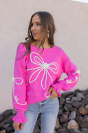 True Romance Bow Detail Sweater-Sweaters-Rae Collective, Women's Online Fashion Boutique Located in Phoenix, Arizona (Scottsdale Area)