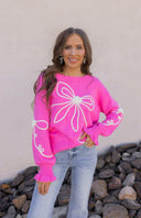 True Romance Bow Detail Sweater-Sweaters-Rae Collective, Women's Online Fashion Boutique Located in Phoenix, Arizona (Scottsdale Area)