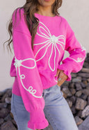 True Romance Bow Detail Sweater-Sweaters-Krush Kandy, Women's Online Fashion Boutique Located in Phoenix, Arizona (Scottsdale Area)