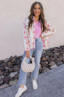 Winter Bloom Floral Print Quilted Puffer Jacket-Jackets-Rae Collective, Women's Online Fashion Boutique Located in Phoenix, Arizona (Scottsdale Area)