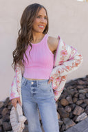 Winter Bloom Floral Print Quilted Puffer Jacket-Jackets-Rae Collective, Women's Online Fashion Boutique Located in Phoenix, Arizona (Scottsdale Area)