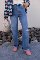 Just a Girl Wide Leg Vervet Jeans-Jeans-Rae Collective, Women's Online Fashion Boutique Located in Phoenix, Arizona (Scottsdale Area)