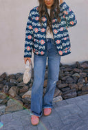 Winter Bloom Floral Print Quilted Puffer Jacket-Jackets-Rae Collective, Women's Online Fashion Boutique Located in Phoenix, Arizona (Scottsdale Area)