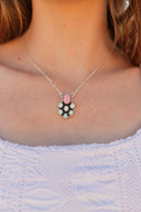 Desert Cluster Paloma & Pink Conch Necklace-Necklaces-Krush Kandy, Women's Online Fashion Boutique Located in Phoenix, Arizona (Scottsdale Area)