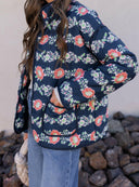 Winter Bloom Floral Print Quilted Puffer Jacket-Jackets-Rae Collective, Women's Online Fashion Boutique Located in Phoenix, Arizona (Scottsdale Area)